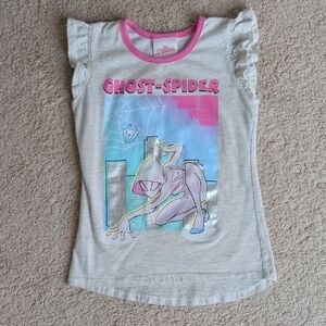 Marvel Ghost-Spider Kids Tee - Gray and Pink
